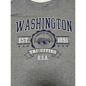 POINT SPORTSWEAR Washington Tri Cities USA Graphic T Shirt XX Large Gray /0123